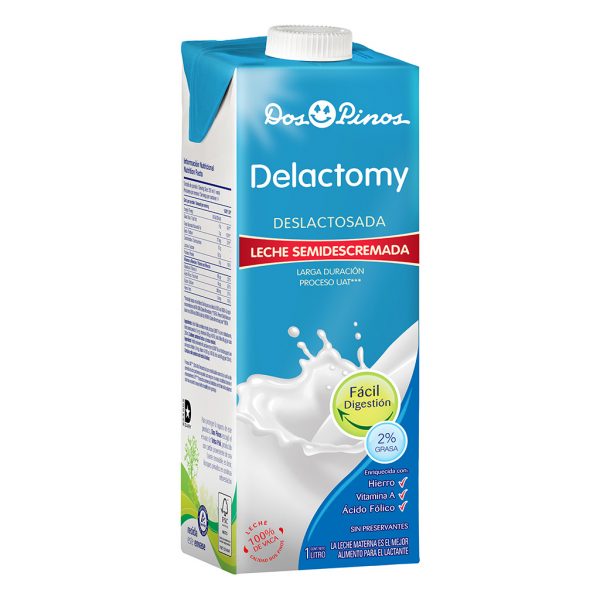 Leche delactomy semidescremada