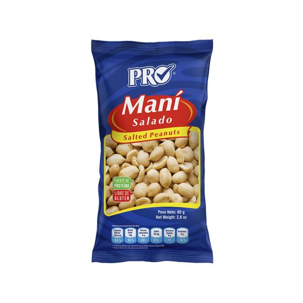 Maní salado pro 80grs